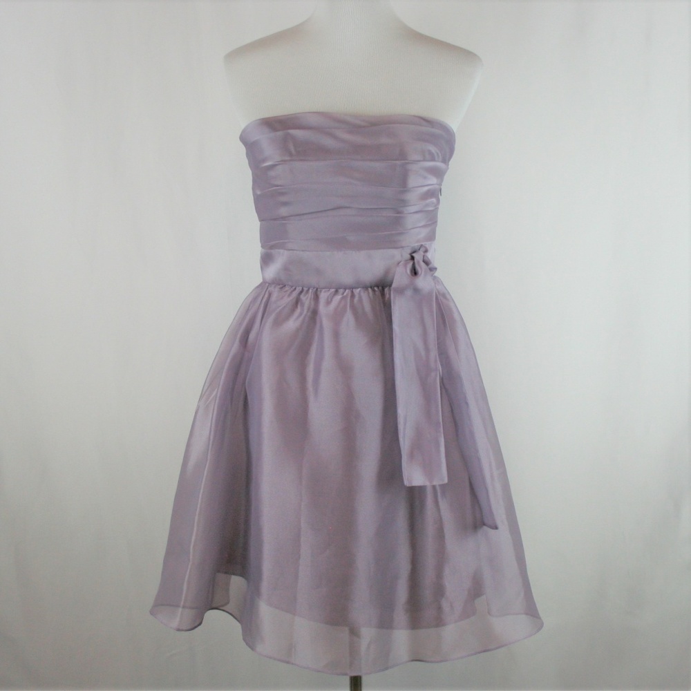 Monique Lhuillier Strapless Formal In Lilac